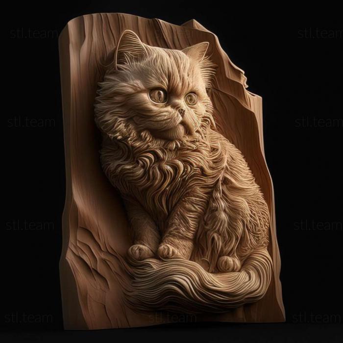 3D model Selkirk Rex cat (STL)